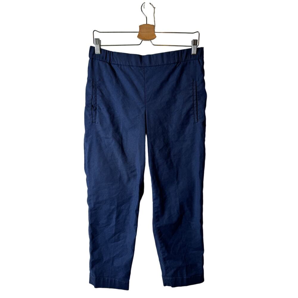 Aritzia Wilfred Women's Size 8 Navy Blue Darantol Pull On Ankle Pant Trouser